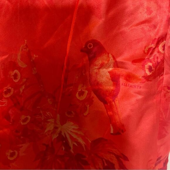 NEW ALLSAINTS PRINTED SILK BLEND TOP NWT Size 4 - Picture 9 of 9